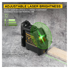 DEWALT DW088CG 2-Lines Laser Level Self Levelling Cross Line Green Beam Laser Horizontal Vertical Naked Tool