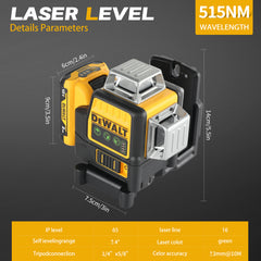 2026 DEWALT DW089LG 12 Lines Laser Level 360 Self-Leveling Laser Level Horizontal and Vertical 12V Battery Tool Cross Line