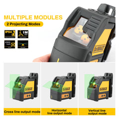 DEWALT DW088CG 2-Lines Laser Level Self Levelling Cross Line Green Beam Laser Horizontal Vertical Naked Tool