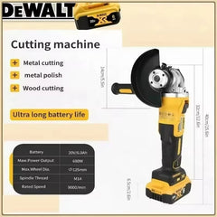 Dewalt DCG406 125MM Angle Grinder Cordless Brushless 9000RPM Cutting Machine Polishing Machine For Dewalt Battery